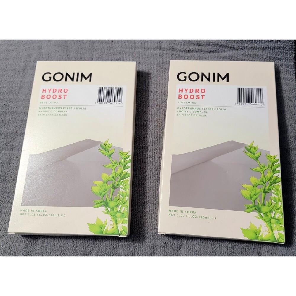 Gonim Hydro Boost Blue Lotus Face Mask 10-Count Korean Skincare Hydrating